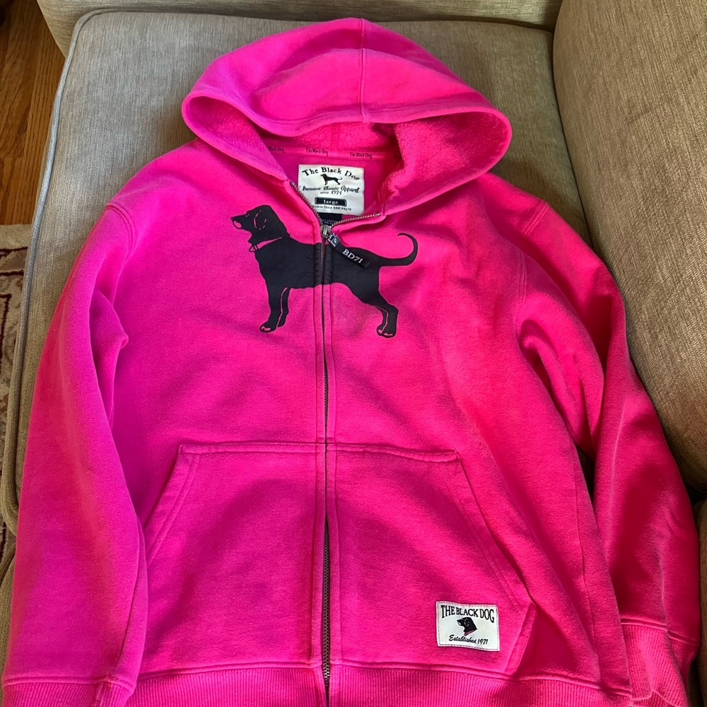 The Black Dog Kids Bright Pink Hoodie